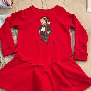 Ralph Lauren Red Polo Bear Jersey Dress
